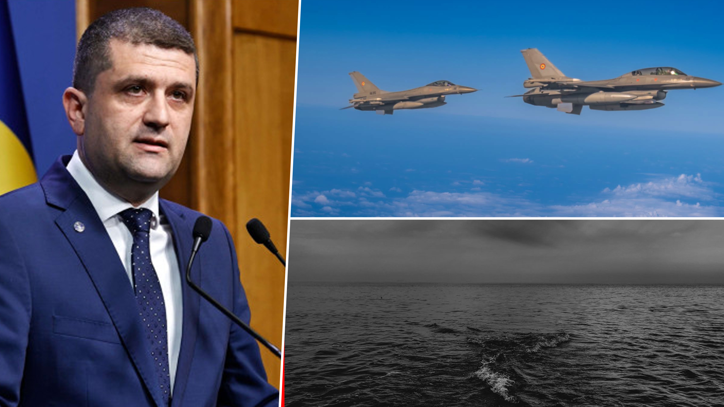 Posibile drone cu turbo-reacție rusești interceptate de avioanele F-16 ale României deasupra Mării Negre