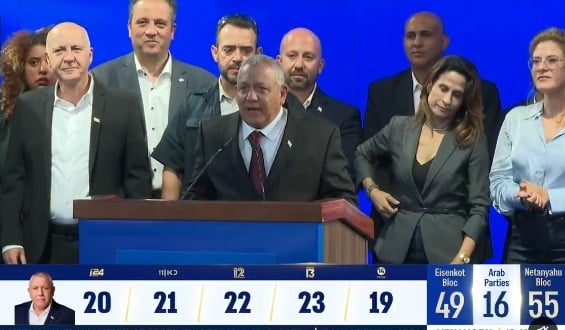 Gadi Eisenkot solicită demisia lui Netanyahu după rezultatele exit-poll-urilor din Israel