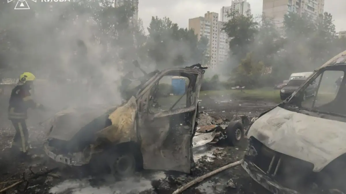 Monument istoric din Kiev, avariat în urma unui atac aerian masiv asupra capitalei Ucrainei