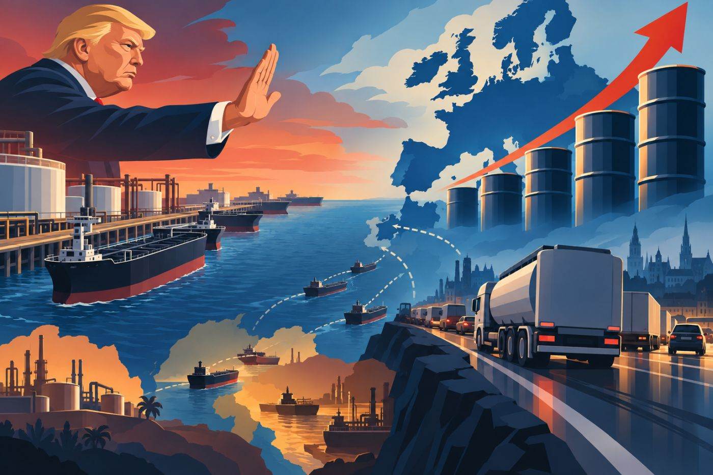 Riscul de creșteri de preț la motorină în Europa în cazul unei interdicții de export din partea SUA