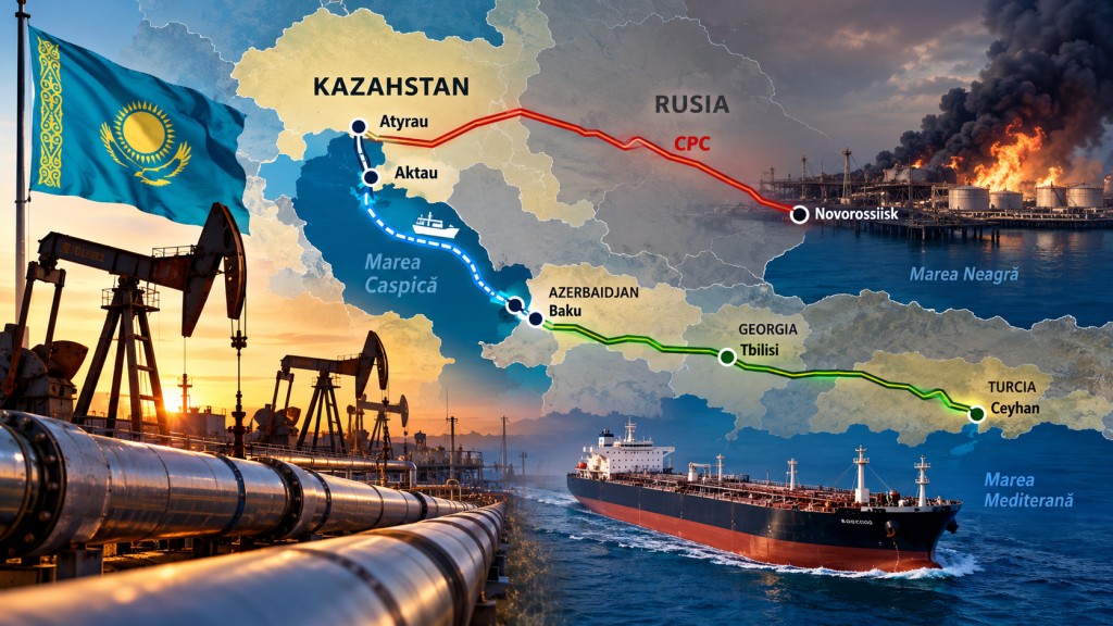 Companiile petroliere din Kazahstan analizează o rută de export care să ocolească Rusia